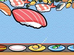 スマホ版「SUSHIショット」本日配信。寿司をショットして同じ種類の寿司を合わせ，より大きな寿司を作っていくパズルゲーム