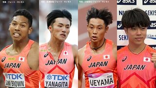 リレー侍、予選はサニブラウン→栁田→上山→アンカー三輪でパリ五輪切符獲得に挑む【世界リレー】