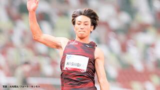 男子走幅跳で国内初戦の橋岡優輝が7m83で3位 東京五輪代表の津波響樹は2位【木南記念】