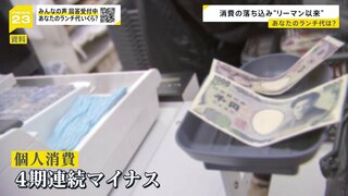 ランチにいくら使っていますか？GDP「個人消費」4期連続マイナス “リーマン以来”の落ち込みに街の声は？【news23】