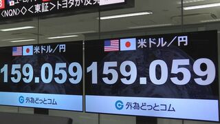 【速報】円相場1ドル＝159円台に　為替介入あった4月末以来 約2か月ぶりの円安水準