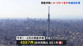 今年上半期の倒産件数この10年で最多に 「物価高倒産」や「人手不足倒産」が急増　帝国データバンク