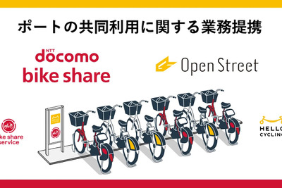 ドコモ・バイクシェアとOpenStreet、ポート共同利用で合意