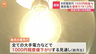 来月使用分の電気代 1000円程度値下がりへ　政府補助金再開で