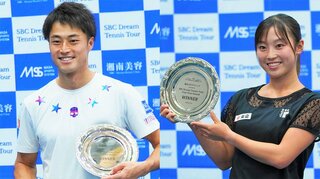 ケガから復活の今井慎太郎が2度目の1stラウンド制覇　女子は西郷里奈が全試合ストレート勝ちで初V 1000万円獲得へ前進【SBCドリームテニスツアー2024】