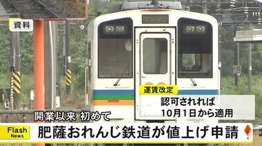 肥薩おれんじ鉄道が開業以来初の運賃値上げを申請【熊本】