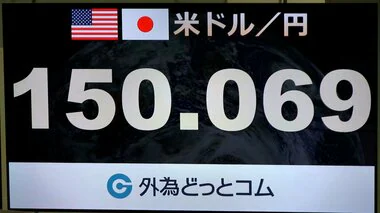 日銀の追加利上げ決定受け円高急加速　一時149円台に迫る