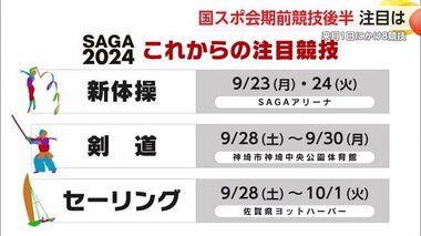 国スポ・会期前競技 21日から後半注目の競技と選手は…？【佐賀県】