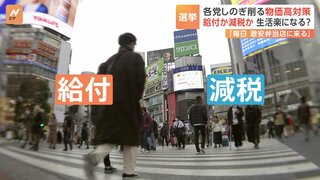 衆議院選挙　各党しのぎ削る「物価高対策」給付か減税か　自民・公明「給付金」 多くの野党「減税」 立憲「給付」「減税」組み合わせ【衆院選2024】