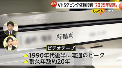 ビデオテープ「2025年問題」…劣化で“消える思い出”　ダビング依頼殺到…予約2カ月待ちに　意外と寿命短い「思い出」どう残す　【しってる？】