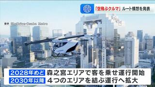 「空飛ぶクルマ」客乗せての運行を２０２８年めどに開始へ…まずは「森之宮」周辺で　大阪メトロ