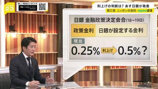 政策金利引き上げで生活どうなる？物価高や住宅ローンは？専門家が試算…日本の選択肢は「円安か金利引き上げ？」 片山記者解説【news23】